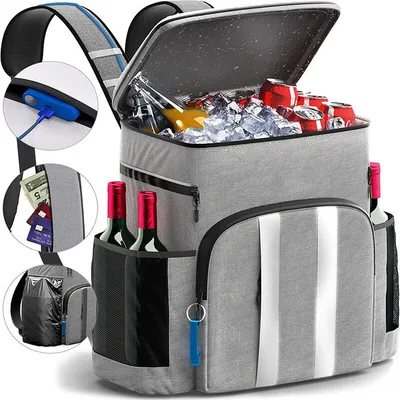 Produktbild von Kühltasche Hohe Kapazität Isoliertasche Picknicktasche Thermotasche Kühlbox für Strand Camping BBQ Wandern Picknick