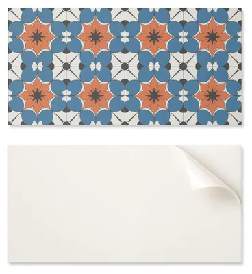 Obrázek produktu pro Samolepicí vinylová dekorativní deska s potiskem, rozměry 100 x 50 cm, s květinovým vzorem na pozadí