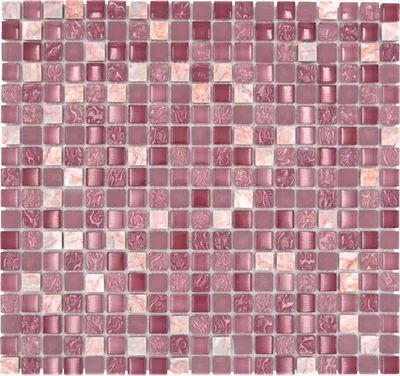 Produktbild von Glasmosaik mit Naturstein XCM M940 30,5x32,2 cm mix rosa