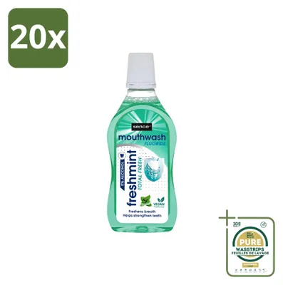 Productafbeelding van 20 x Sence Freshmint mondwater - Frisse munt - 500 ml - Voorraadverpakking - 20 stuks