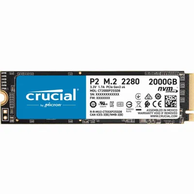Produktbild von SSD M.2 2TB Crucial P2 NVMe PCIe 3.0 x 4