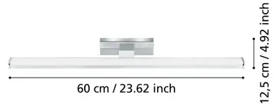 Obrázok produktu pre EGLO Pandella 1, Chróm, Strieborná, Biela, Hliník, Plast, IP44, Kúpeľňa, LED, 1350 lm
