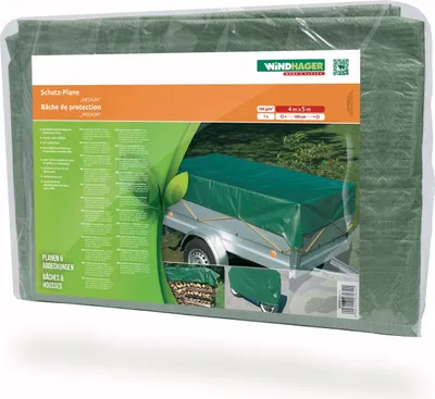 Immagine prodotto di Protezione e telone Windhager "Standard", 4 x 5 m, 100 g/m², verde (1 pezzo)
