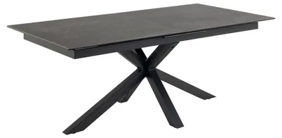 Produktbild von Heaven Esstisch 100x200/240cm inkl. 1 Zusatzplatte schwarz.