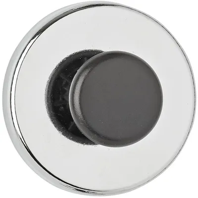 Image de MAUL Aimant rond 1 pièce 9 kg Acier ferrite avec crochet Ø 5,1 x 2,45 cm argenté
