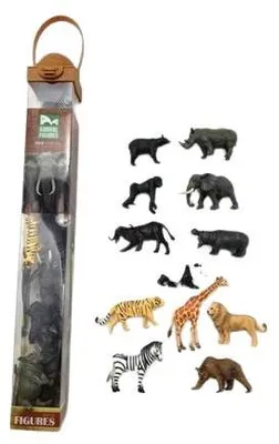 Image de Jeu de figurines d'animaux sauvages, présenté dans un tube, 12 pièces, à partir de 3 ans