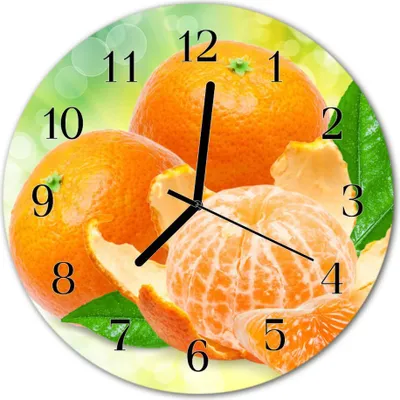 Produktbild von Glasuhr Wanduhr Küchenuhr Echt-Glas 30fi cm Orangen orange
