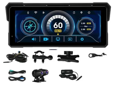 Zdjęcie produktu dla Urządzenie nawigacyjne GPS, rejestrator 4K, wodoodporne, rejestrator 8.1 GPS, bez b