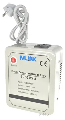 Produktbild von Leistungswandler, 220V auf 110V, 3000W maximal, kompaktes Design, sichere Bedienung, kompatibel mit 110V-Geräten