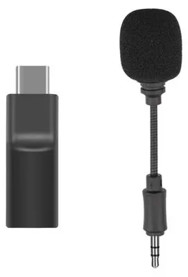 Immagine prodotto di Mini microfono e adattatore audio (da 3,5 mm a USB-C)
