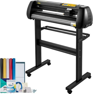 Image de Machine de découpe vinyle, traceur de découpe 28 pouces, vitesse et force réglables, kit de machine de découpe DIY pour enseignes, bannières et autocollants avec support au sol, outils logiciels SignMaster pour Windows
