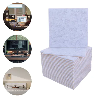 Obrázek produktu pro Akustické panely 24 zvuk pohlcujících panelů 300*300*9mm zvuk pohlcující stěnové panely (šedé)