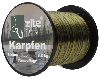 Imagen del producto de Hilo de monofilamento para pesca, camuflaje, de 0,28 a 0,37 mm, 1000 metros, línea de pesca para carpas