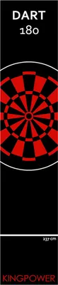 Produktbild von Kingpower Dartteppich mit Abwurflinie, Dart Zubehör mit Motiv, Dartmatte mit Oche, pflegeleichter Teppich rutschfest , Auswahl:Design 22 - 290 x 60 cm