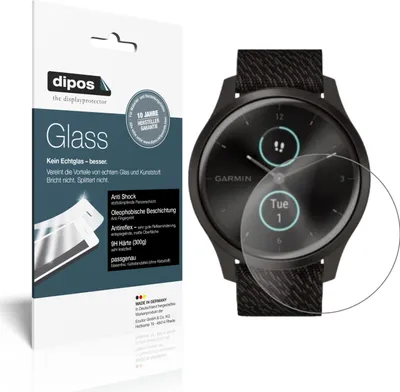 Produktbild von 2x Schutzfolie für Garmin Vivomove Style matt - Anti-Shock 9H Folie dipos Glass Kunststoffglas