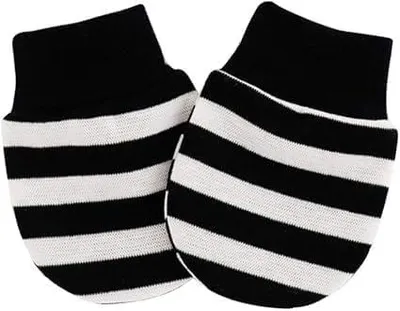Productafbeelding van 1 paar babyschoenen, krasbestendig, zachte katoen, bescherming voor de handen, wantjes voor baby's