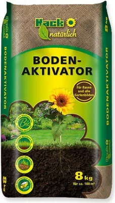 Produktbild von HACK Bodenaktivator 8 kg für Rasen, Obst & Gemüse – lockert & aktiviert Böden