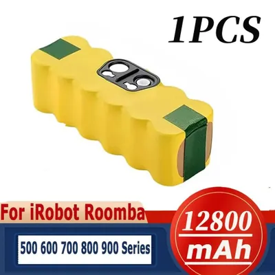 Image de Batterie de rechange pour robot aspirateur - 14,4 V Li-Ion 12 800 mAh - Compatible avec les séries 500 à 900 - 1 pièce - Batterie seule