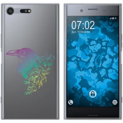Produktbild von PhoneNatic Case kompatibel mit Sony Xperia XZ Premium Silikon-Hülle Floral Rabe M4-4