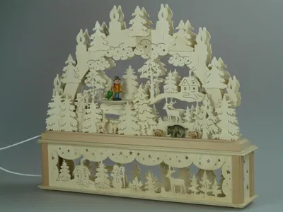 Produktbild von Original Erzgebirgischer Marken Schwibbogen Lichterbogen 50 x 43 cm K50-3_264
