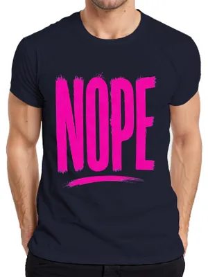Immagine prodotto di Maglietta da uomo, colore blu navy, taglia M, con scritta rosa, sarcastica, divertente, ironica, che esprime un'affermazione, adatta a persone introverse