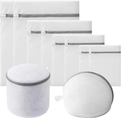 Immagine prodotto di Confezione da 10 sacchetti da lavanderia con cerniera, sacchetti da lavanderia premium grandi, sacchetti da lavanderia resistenti, sacchetti da lavanderia per proteggere i capi delicati