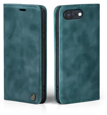 Produktbild von Handy Hülle für Apple iPhone 16e Klapphülle Bookcase Flip Cover Handy Tasche Etui Farbe: Petrol
