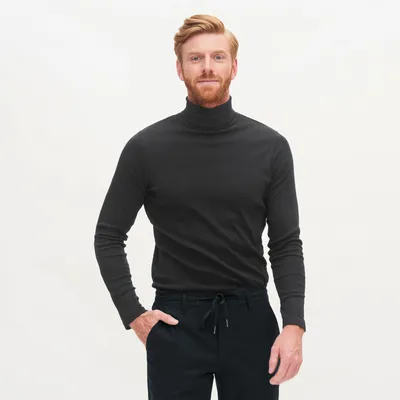 Produktbild von Herren-Rollkragen-Shirt „Helge“ in Black von Living Crafts