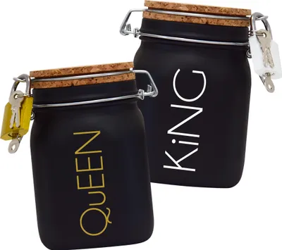 Produktbild von Spardosen Set King/Queen Design1 Schwarz Größe L 1 Liter