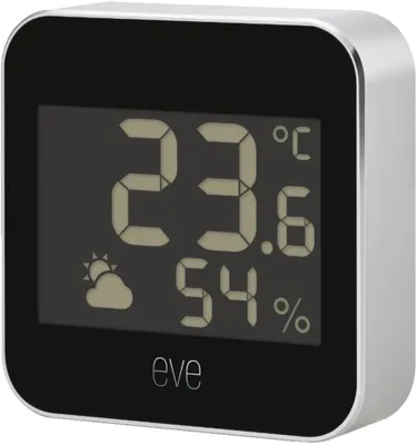 Produktbild von Eve 10EBS9901, Drinnen/Draußen, Temperatur- & Feuchtigkeitssensor, Freistehend, -18 - 55 °C, Kabellos, Bluetooth