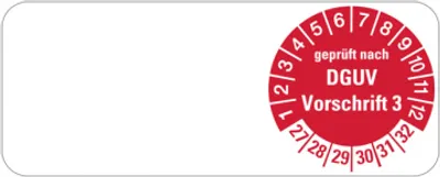 Produktbild von Dreifke® Aufkleber Kabelprüfplakette,  nach DGUV Vorschrift 3, Folie, ...
