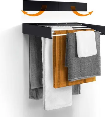 Produktbild von Famanu Wäschetrockner Wandmontage - kompakt, faltbar, grau, 70 cm