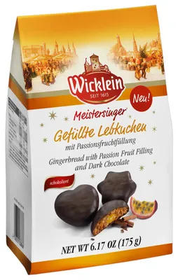 Zdjęcie produktu dla Wicklein, pierniczki "Meistersinger" z nadzieniem o smaku marakui, 175g