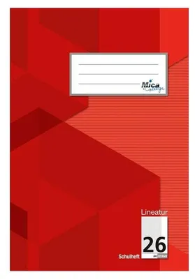 Produktbild von Doppelheft A4 - Lineatur 26 - kariert mit Rand - 32 Blatt