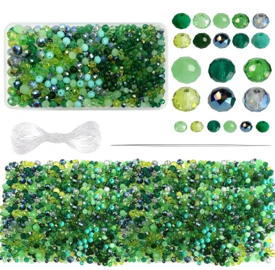 Image de Solidchoice - 600 perles en verre vert pour la création de bijoux