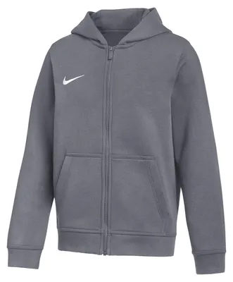 Produktbild von NIKE Park 26 Fleece-Fußball Hoodie Mit Durchgehendem Reißverschluss Für Ältere Kinder, Charcoal Heathr/White, IB1232-071, XL – Größe 14-15 Jahre