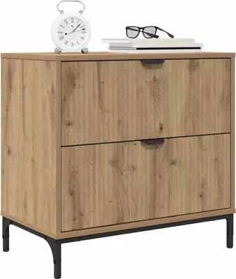 Immagine prodotto di vidaXL Comodino in rovere artigianale 63,5 x 36 x 61 cm Materiale a base di legno