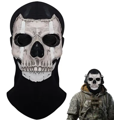 Halloween Totenkopfmaske aus Latex, Gruselmaske für Cosplay