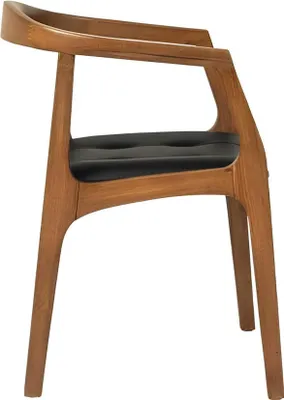 Immagine prodotto di Elegante sedia da pranzo in legno marrone monoposto Poltrona a 1 posto