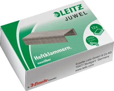 Produktbild von Heftklammern Juwel 4mm silber VE=10x2000 Stück