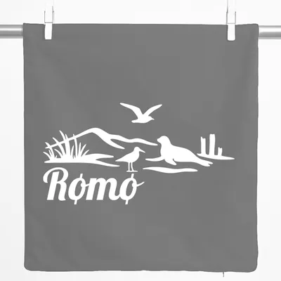 Produktbild von Huuraa Kissenbezug Rømø Dänemark 40x40cm Steel Grey Baumwolle Dekokissenbezug Geschenkidee