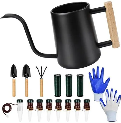 Produktbild von Unyqoos Komplettes Gartenwerkzeugset mit Gießkanne, automatischer Bewässerung und Gartenband