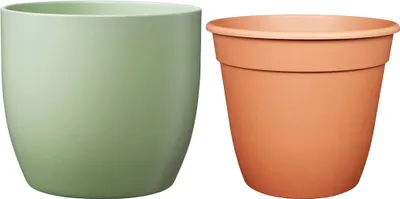 Produktbild von MePla - Set - Übertopf Basel ø27 + Pflanztopf ø26 - Lindgrün
