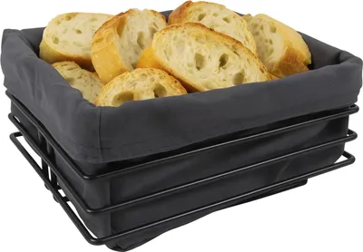 Produktbild von Cookinglife Brotkorb Schwarz Metall 23 x 22 x 12 cm