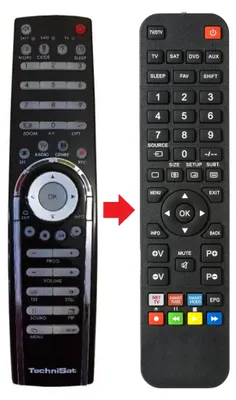 Produktbild von Fernbedienung passend für TECHNISAT FBPVR335A-02 | FBPVR335A02 | HDTV32