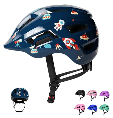 Image de Casque de vélo pour enfant, taille 48-56 cm, bleu foncé, réglable, pour vélo