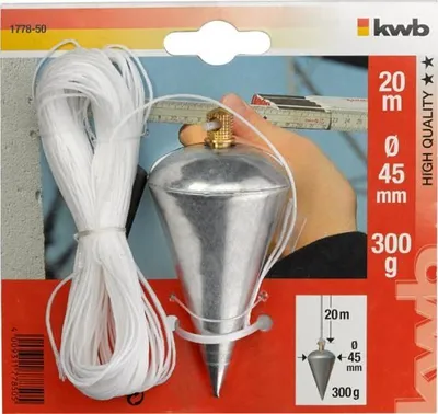 Produktbild von KWB Senklot 300 g mit Schnur 20 m, 1778-50