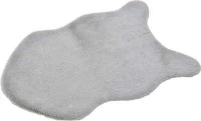 Immagine prodotto di Pelliccia decorativa a pelo corto grande come imitazione di pelliccia in 90 x 60 cm grigio