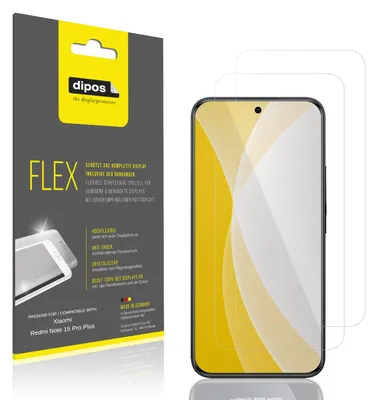 Image de 2x Film de protection d'écran pour Xiaomi Redmi Note 15 Pro Plus, recouvre 100% de l'écran, dipos Flex
