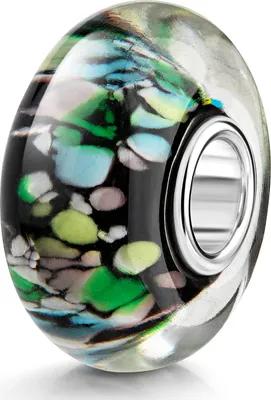 Produktbild von MATERIA by Matthias Wagner Glas Bead Anhänger schwarz grün blau Meeresgrund für Beads Armbänder und Ketten 476
